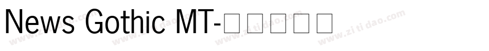 News Gothic MT字体转换